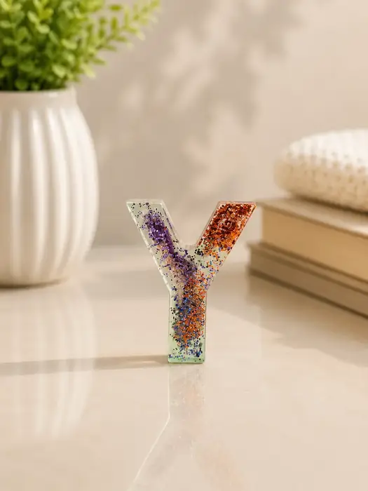 Custom resin letter Y